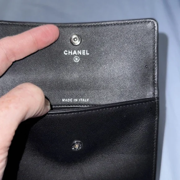 🖤Chanel🖤 NEW Black Leather Card Carrier/Wallet Insert. 100% Auth. Accessories